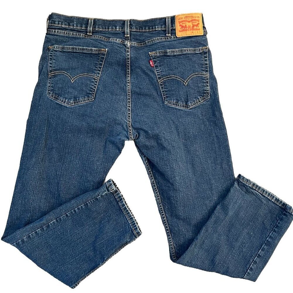 Levi’s 505 Jeans Men’s 40X30 Blue Denim Regular Fit Straight Medium Wash - Picture 2 of 10
